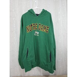 VTG Notre Dame Hoodie Sweatshirt Mens Champs Embroidered Heavy Oversized 2XL